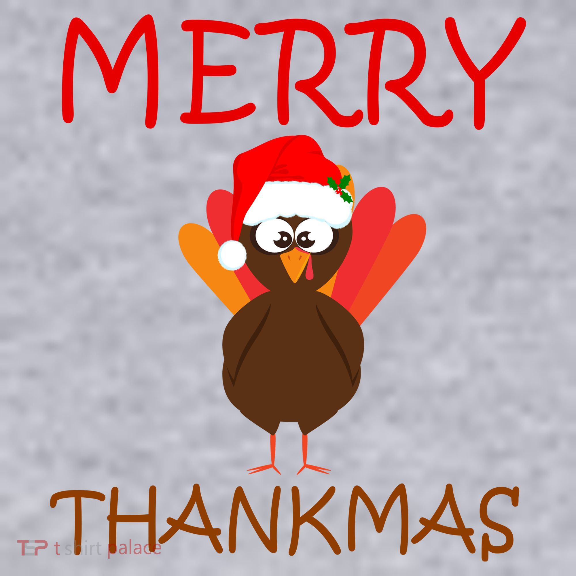 Merry Thankmas Funny Thanksgiving Turkey Women's Sweatshirt