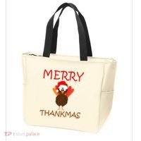 Merry Thankmas Funny Thanksgiving Turkey Tote Bag thumb 3