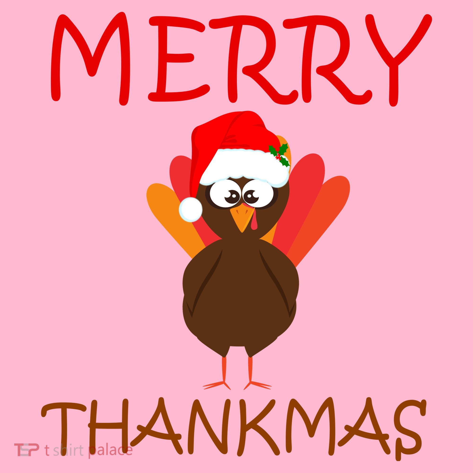 Merry Thankmas Funny Thanksgiving Turkey Coaster