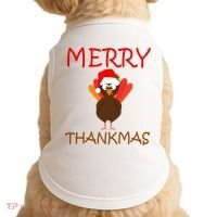 Merry Thankmas Funny Thanksgiving Turkey Doggie Tank thumb 0
