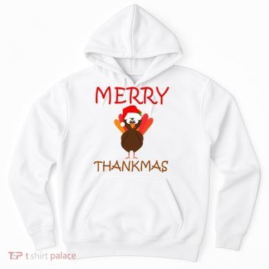 Merry Thankmas Funny Thanksgiving Turkey Hoodie