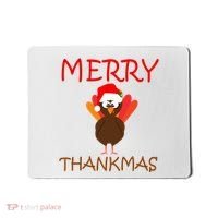 Merry Thankmas Funny Thanksgiving Turkey Mousepad thumb 0