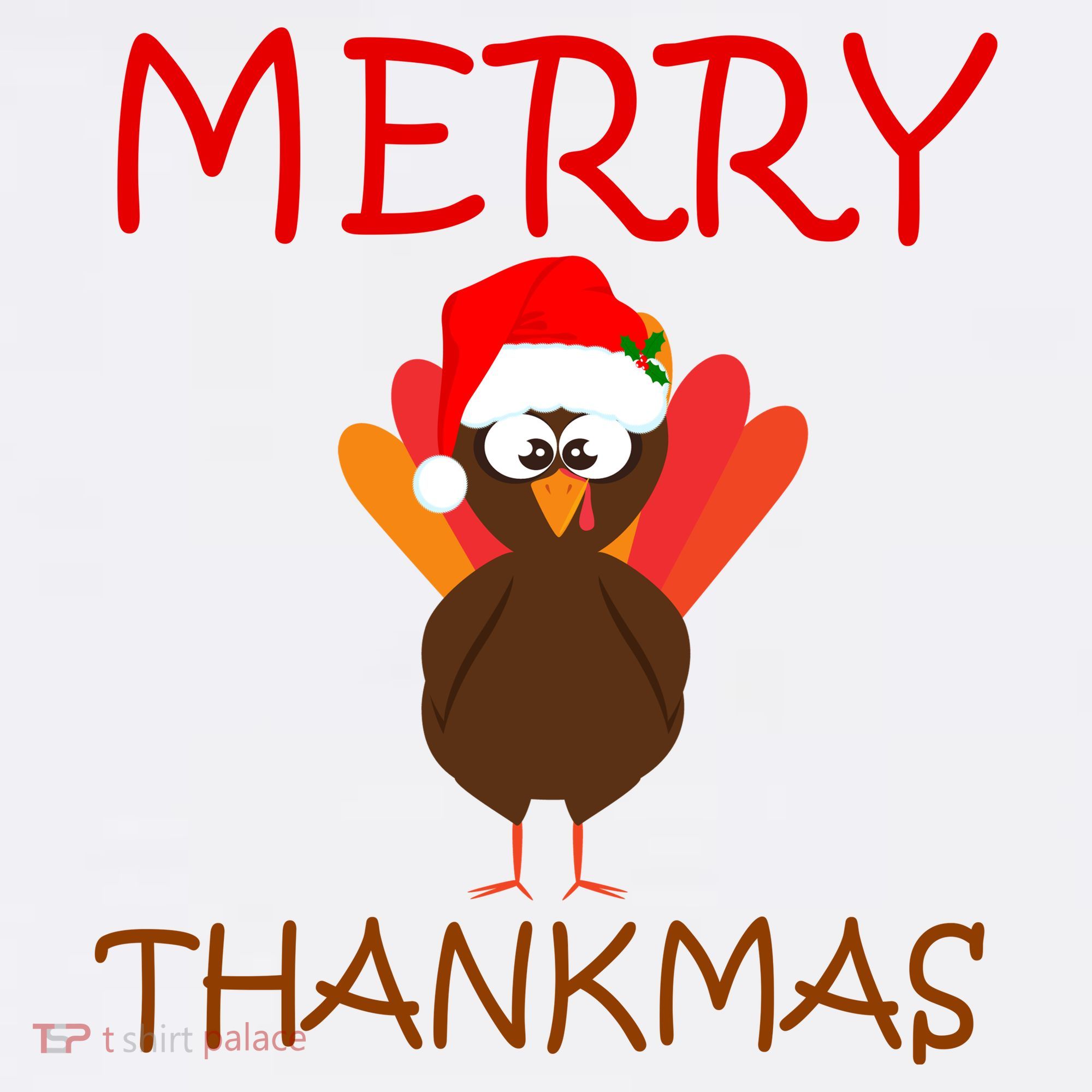 Merry Thankmas Funny Thanksgiving Turkey Women's Tank Top