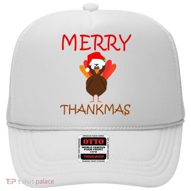 Merry Thankmas Funny Thanksgiving Turkey Hat