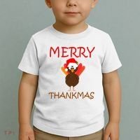 Merry Thankmas Funny Thanksgiving Turkey Toddler T-Shirt thumb 2