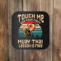 Muay Thai Funny Quote Kickboxing Thailand Boxing Coaster thumb 0