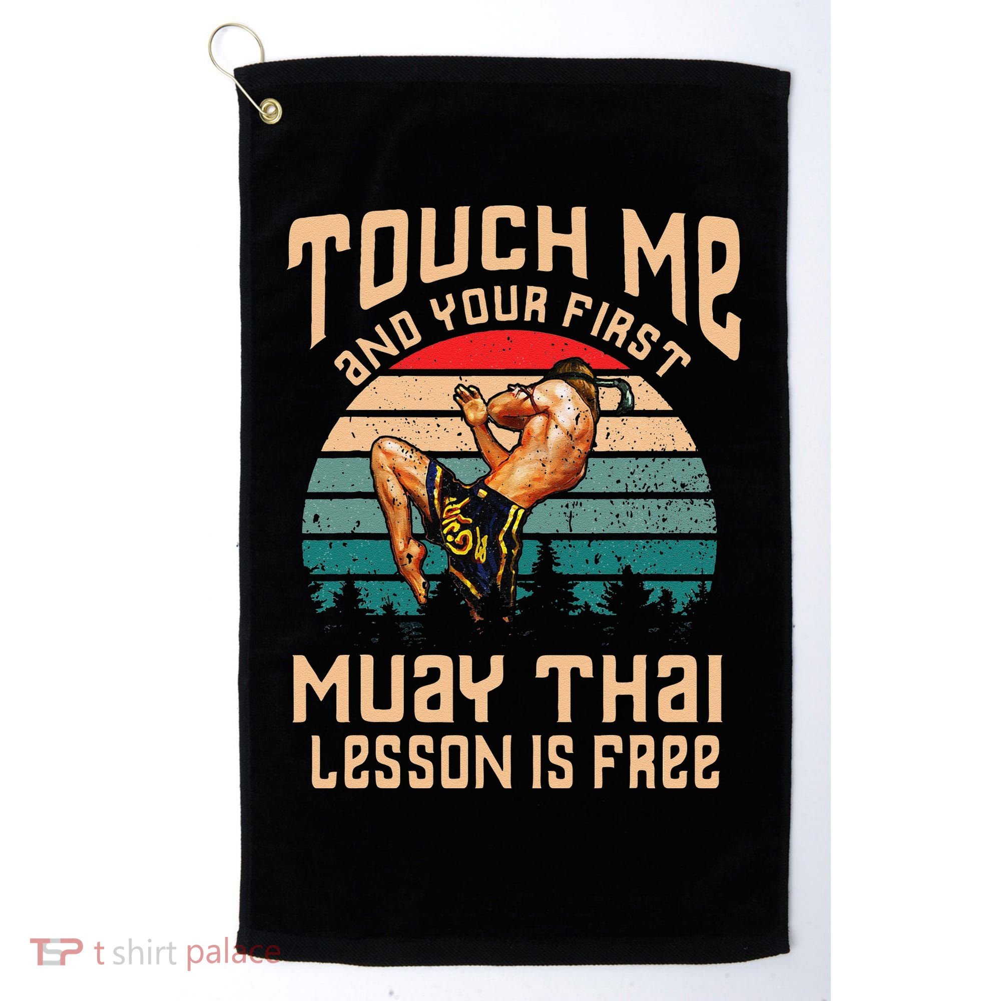 Muay Thai Funny Quote Kickboxing Thailand Boxing Golf Towel