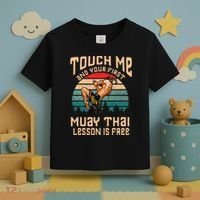 Muay Thai Funny Quote Kickboxing Thailand Boxing Toddler T-Shirt thumb 3