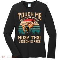 Muay Thai Funny Quote Kickboxing Thailand Boxing Women's Long Sleeve Shirt thumb 0