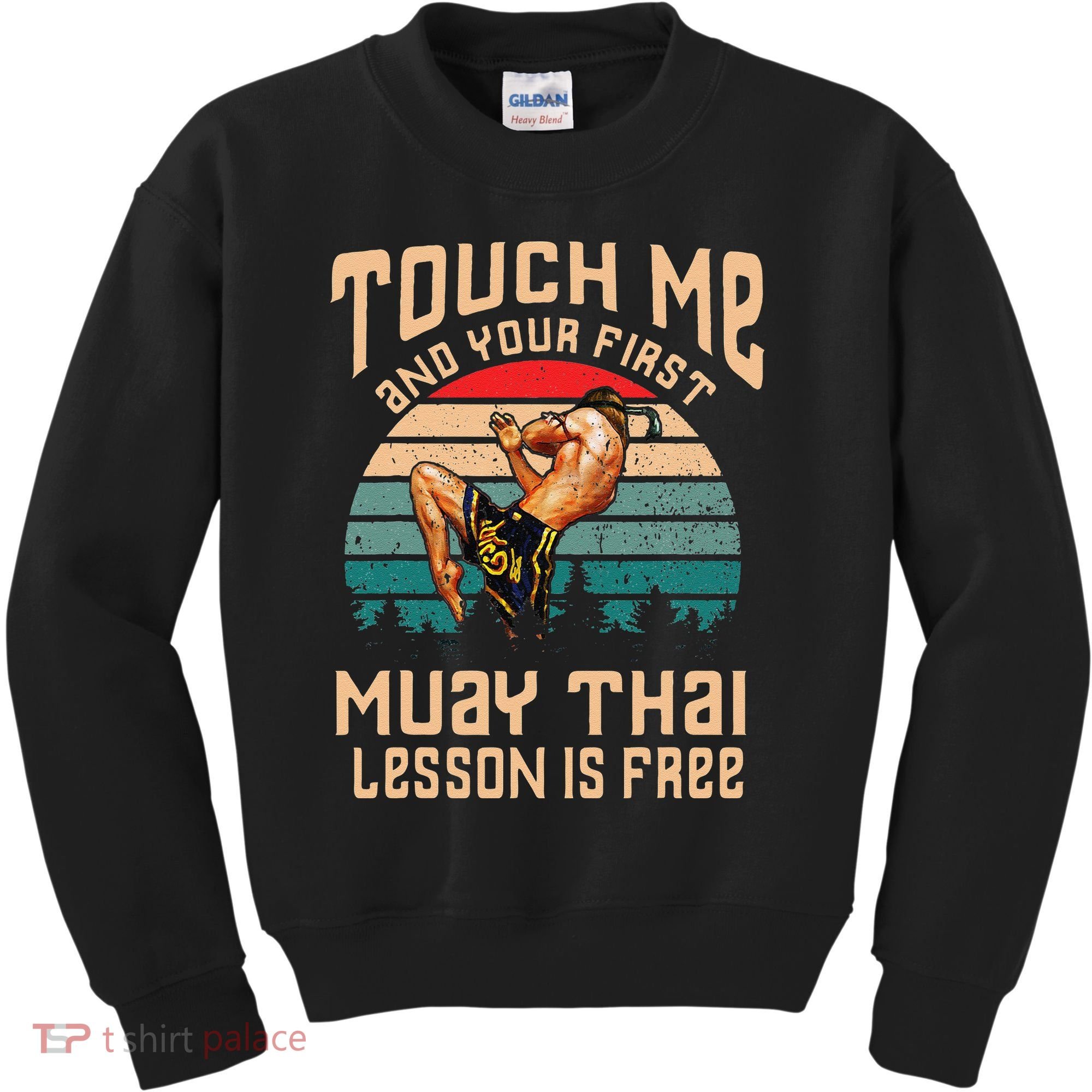 Muay Thai Funny Quote Kickboxing Thailand Boxing Kids Sweatshirt