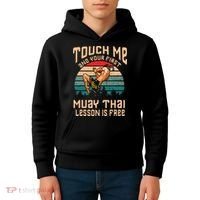 Muay Thai Funny Quote Kickboxing Thailand Boxing Kids Hoodie thumb 4