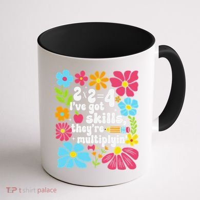 Math Teacher Floral Pi Teacher Math Mathematics Happy Pi Coffee Mug back
