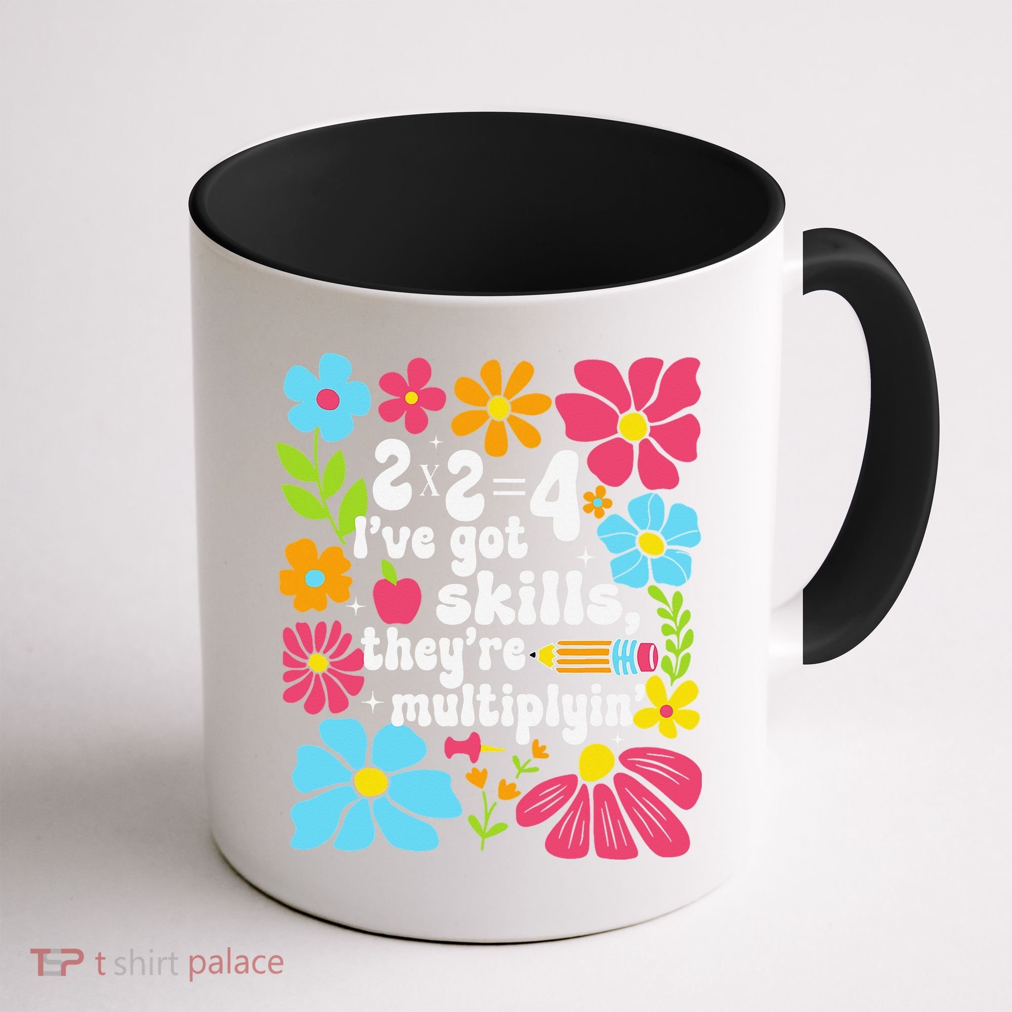 Math Teacher Floral Pi Teacher Math Mathematics Happy Pi Coffee Mug