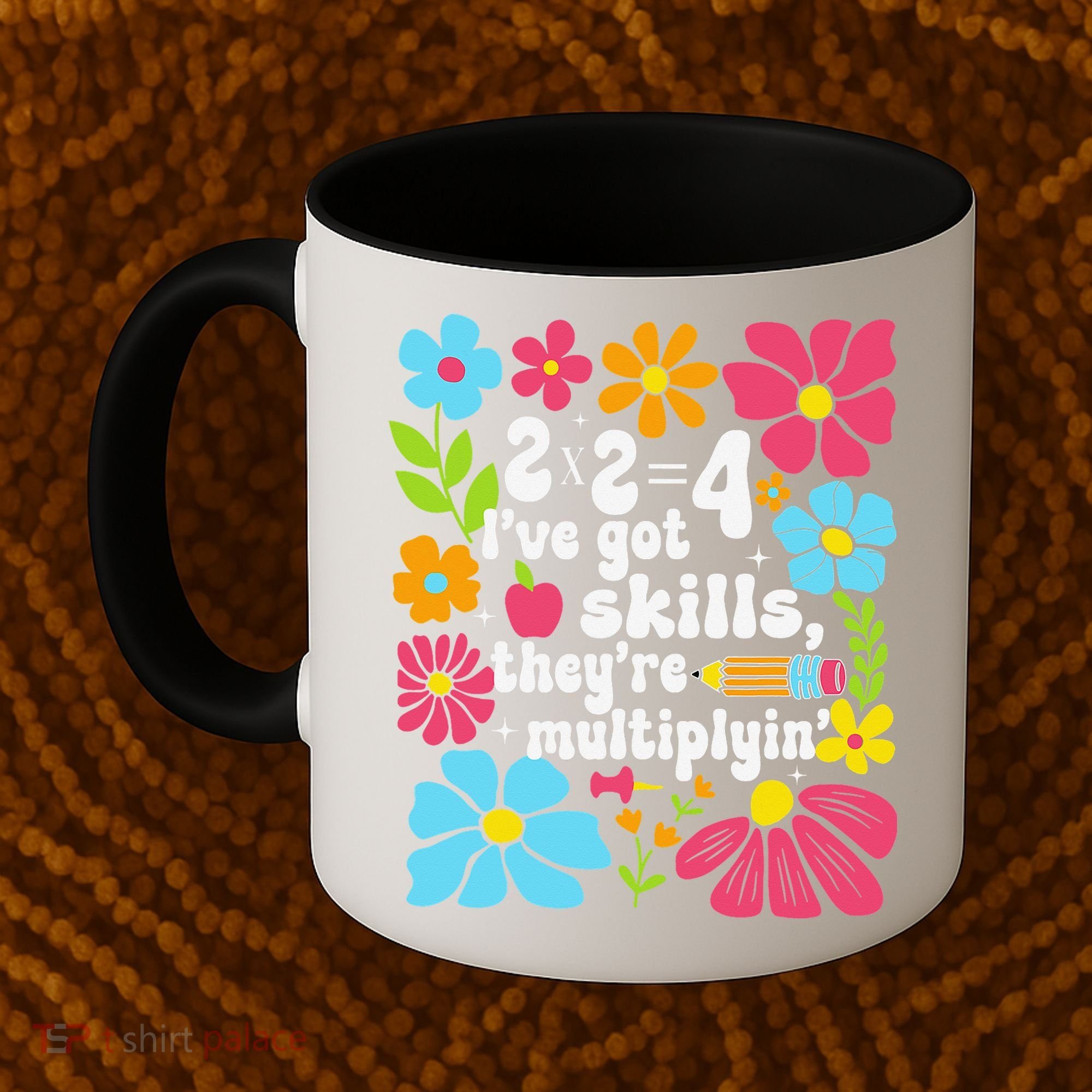 Math Teacher Floral Pi Teacher Math Mathematics Happy Pi Coffee Mug