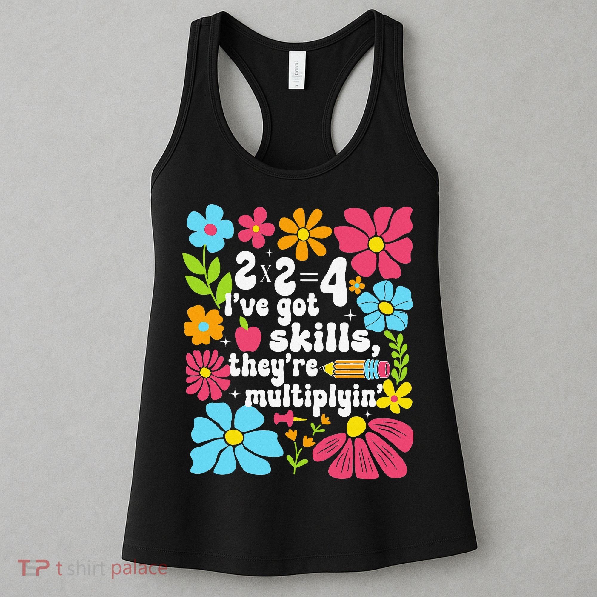 Math Teacher Floral Pi Teacher Math Mathematics Happy Pi Women's Tank Top