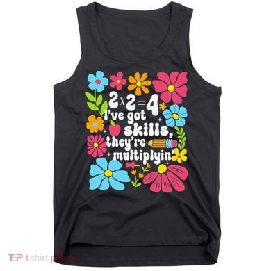 Math Teacher Floral Pi Teacher Math Mathematics Happy Pi Tank Top