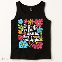 Math Teacher Floral Pi Teacher Math Mathematics Happy Pi Tank Top thumb 2