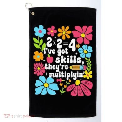 Math Teacher Floral Pi Teacher Math Mathematics Happy Pi Golf Towel