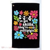Math Teacher Floral Pi Teacher Math Mathematics Happy Pi Golf Towel thumb 0