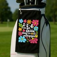 Math Teacher Floral Pi Teacher Math Mathematics Happy Pi Golf Towel thumb 2
