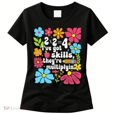 Math Teacher Floral Pi Teacher Math Mathematics Happy Pi Women's T-Shirt