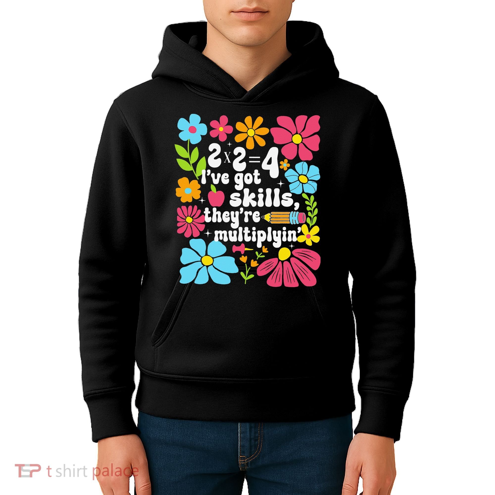 Math Teacher Floral Pi Teacher Math Mathematics Happy Pi Kids Hoodie