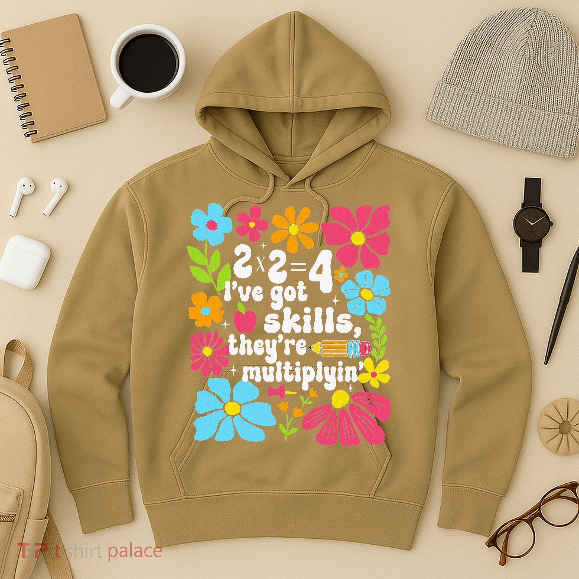 Math Teacher Floral Pi Teacher Math Mathematics Happy Pi Hoodie