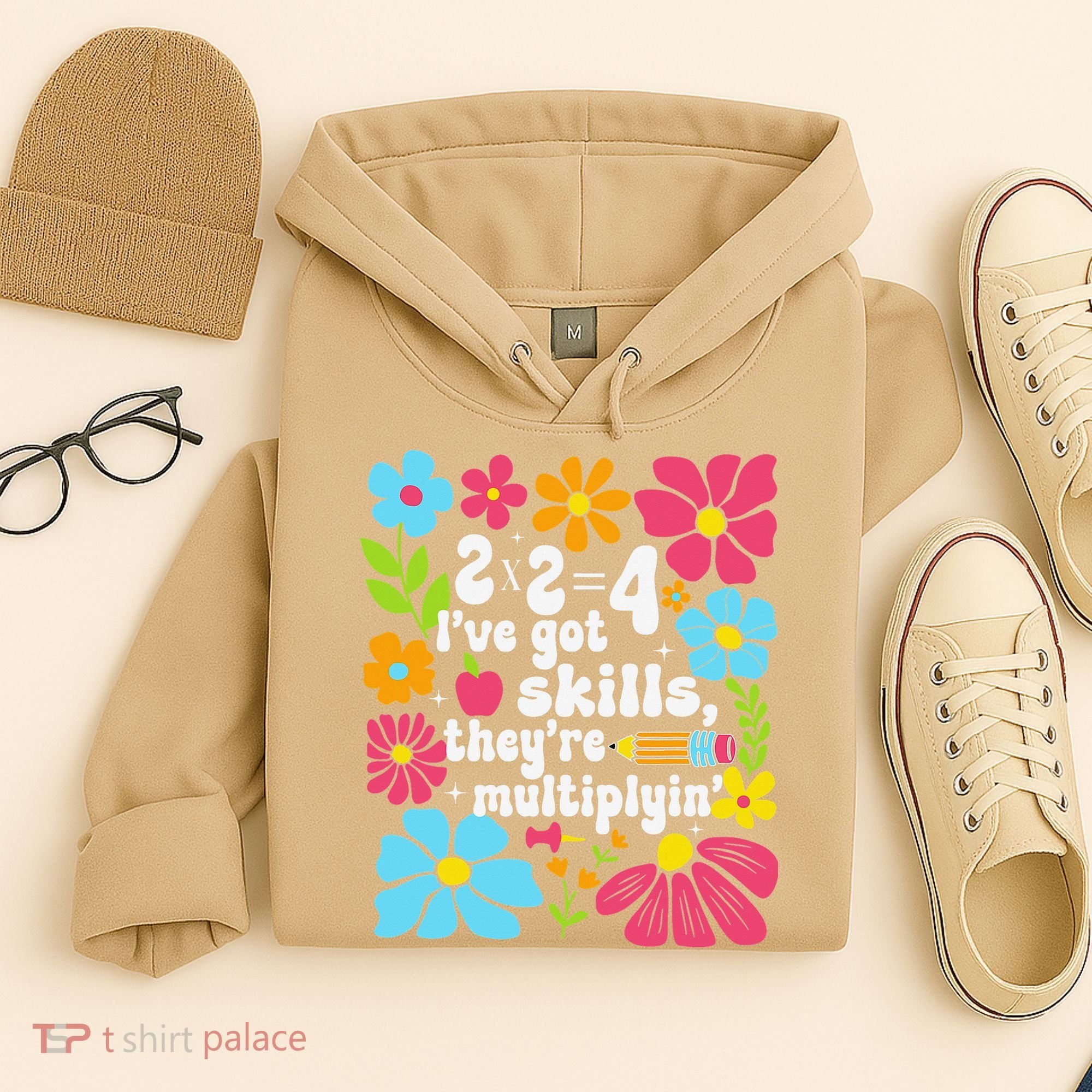 Math Teacher Floral Pi Teacher Math Mathematics Happy Pi Hoodie