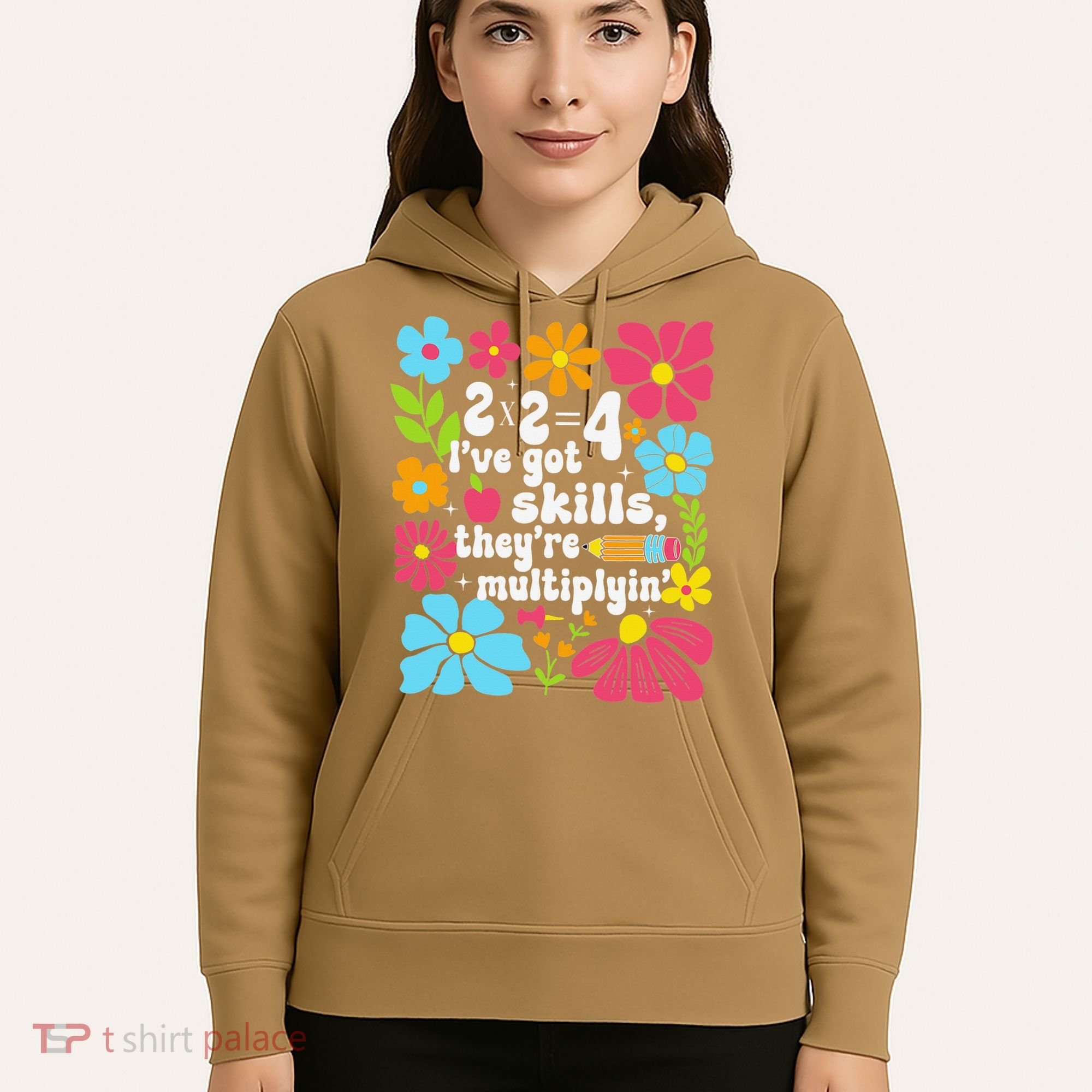 Math Teacher Floral Pi Teacher Math Mathematics Happy Pi Hoodie