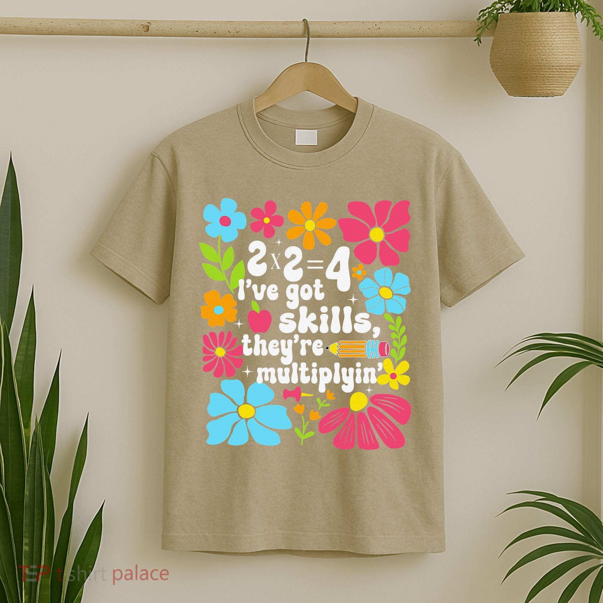 Math Teacher Floral Pi Teacher Math Mathematics Happy Pi T-Shirt