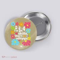 Math Teacher Floral Pi Teacher Math Mathematics Happy Pi Button thumb 0
