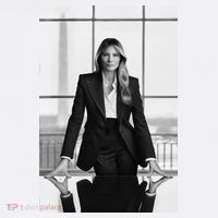 Melania Trump First Lady Official White House Portrait Women's Hoodie thumb 2