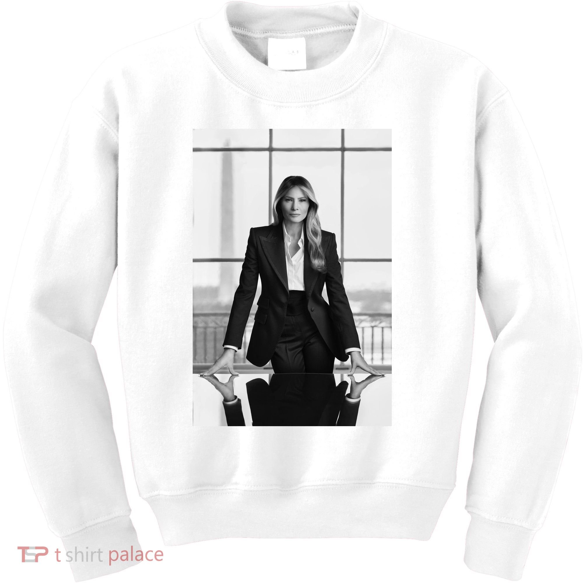 Melania Trump First Lady Official White House Portrait Kids Sweatshirt