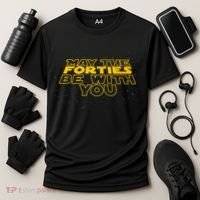May the Forties Be With You Funny 40th Birthday Gift  Cooling Performance Crew T-Shirt thumb 3