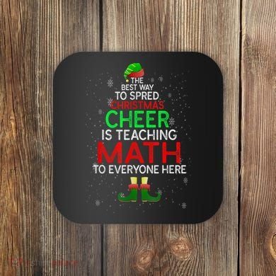 Math Teacher Funny Quote Christmas Coaster