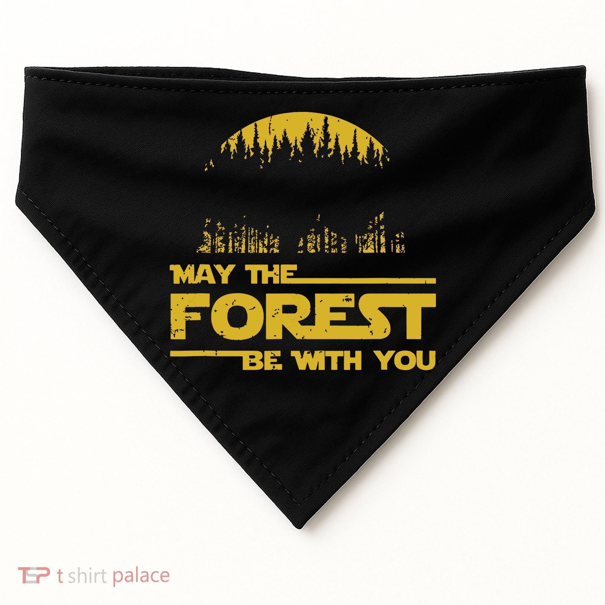 May The Forest Be With You Camping Gifts Scifi Nerd USA-Made Doggie Bandana