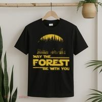 May The Forest Be With You Camping Gifts Scifi Nerd T-Shirt thumb 2