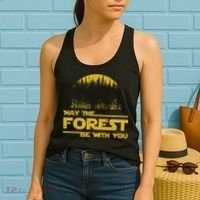 May The Forest Be With You Camping Gifts Scifi Nerd Women's Tank Top thumb 2