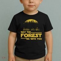 May The Forest Be With You Camping Gifts Scifi Nerd Toddler T-Shirt thumb 2