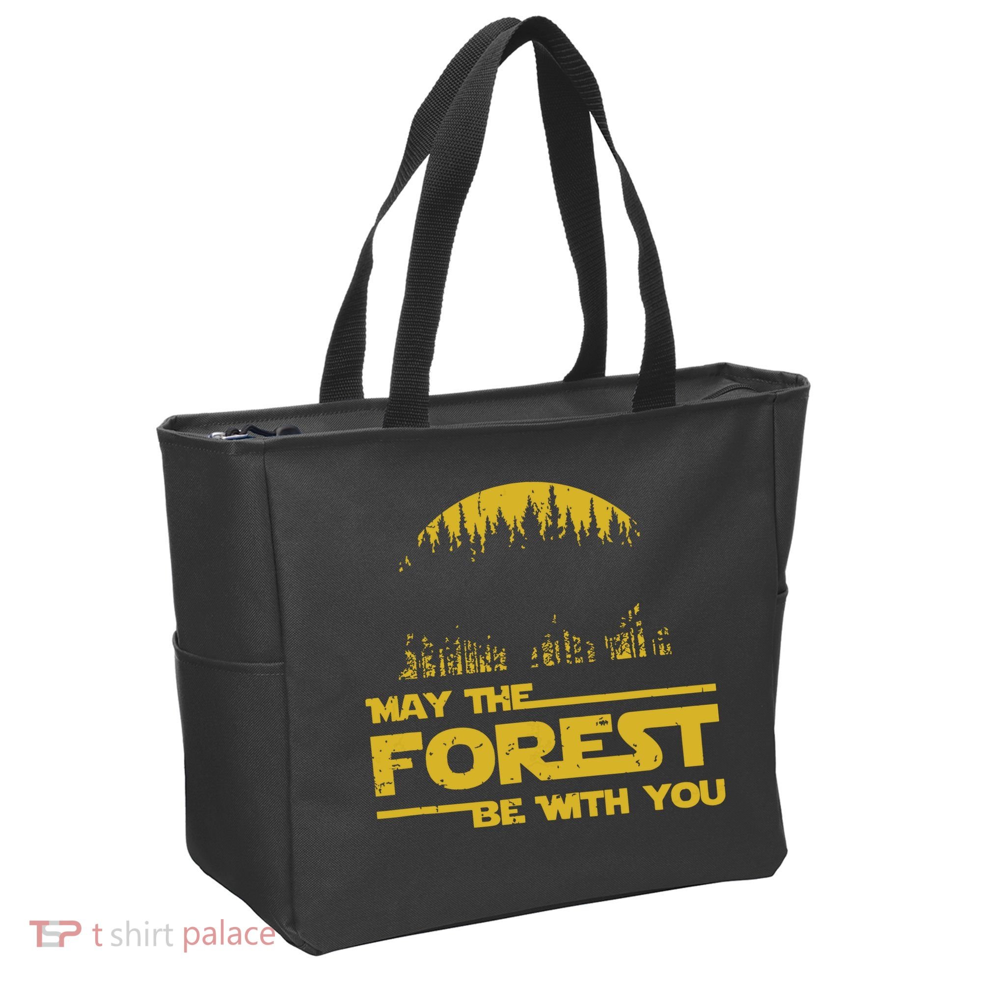 May The Forest Be With You Camping Gifts Scifi Nerd Tote Bag