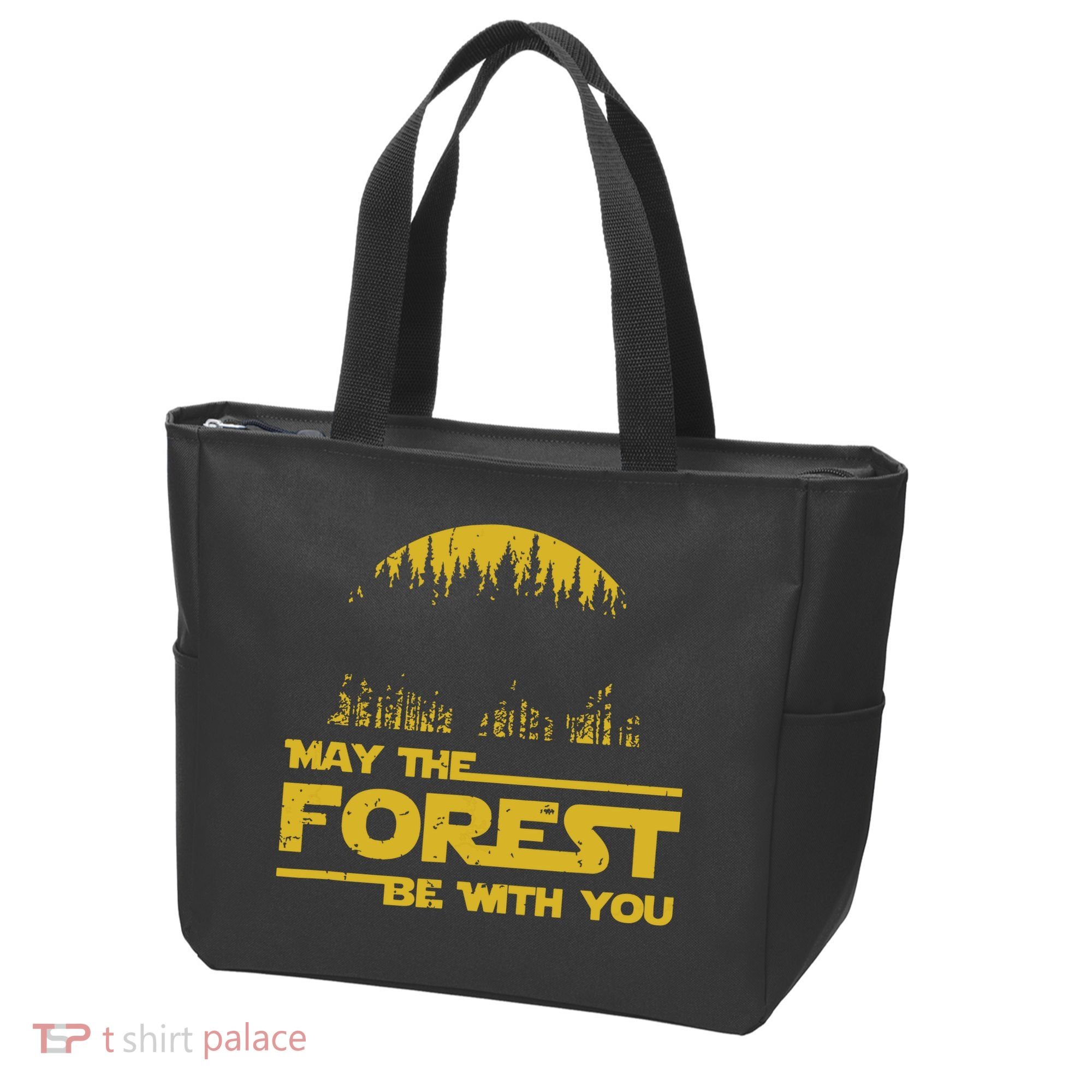 May The Forest Be With You Camping Gifts Scifi Nerd Tote Bag