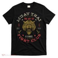 Muay Thai Fighter Vintage Twin Tiger Art Of 8 Limbs T-Shirt thumb 0