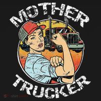 Mother Trucker Female CDL Semi Truck Driver Sweatshirt thumb 3