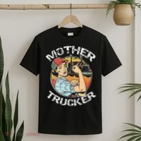 Mother Trucker Female CDL Semi Truck Driver T-Shirt thumb 2