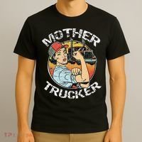 Mother Trucker Female CDL Semi Truck Driver T-Shirt thumb 3
