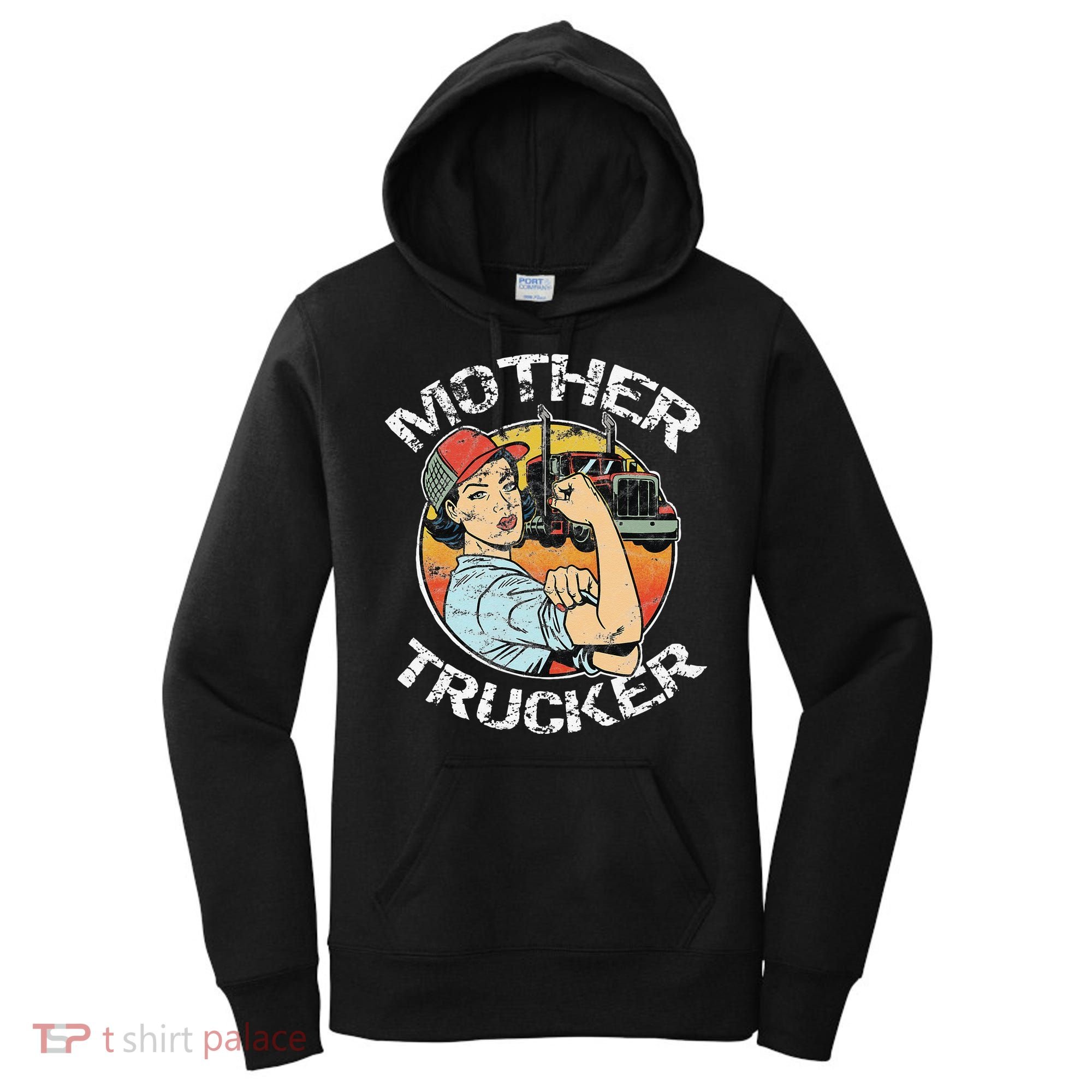 Mother Trucker Female CDL Semi Truck Driver Women's Hoodie