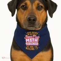 Math Teacher Funny Math Tee Math Lover USA-Made Doggie Bandana thumb 1
