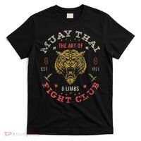Muay Thai Fighter Vintage Twin Tiger Art Of 8 Limbs T-Shirt thumb 0