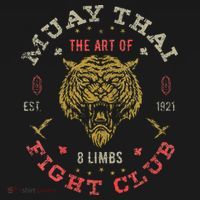 Muay Thai Fighter Vintage Twin Tiger Art Of 8 Limbs T-Shirt thumb 7