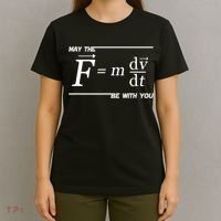 May The (F=m*dv/dt) Be With You Funny Gift For Physics Science T-Shirt thumb 4